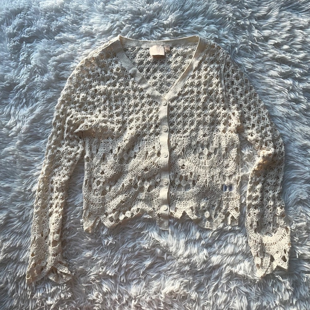 GLG Good Luck Gem Crochet Cardigan